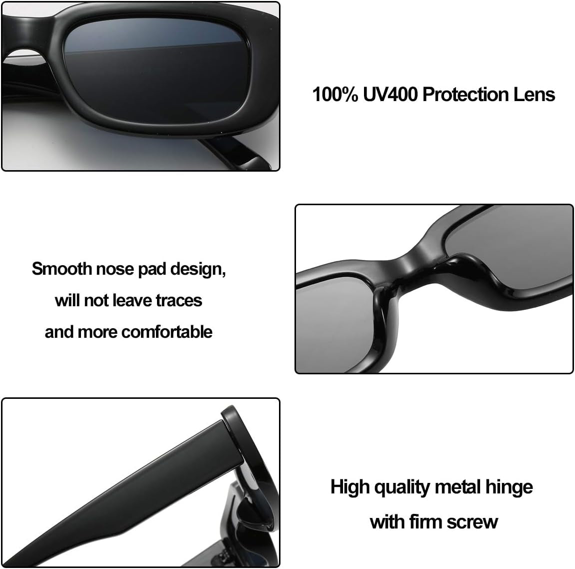 Rectangle Sunglasses for Women Men Trendy Retro Fashion Sunglasses