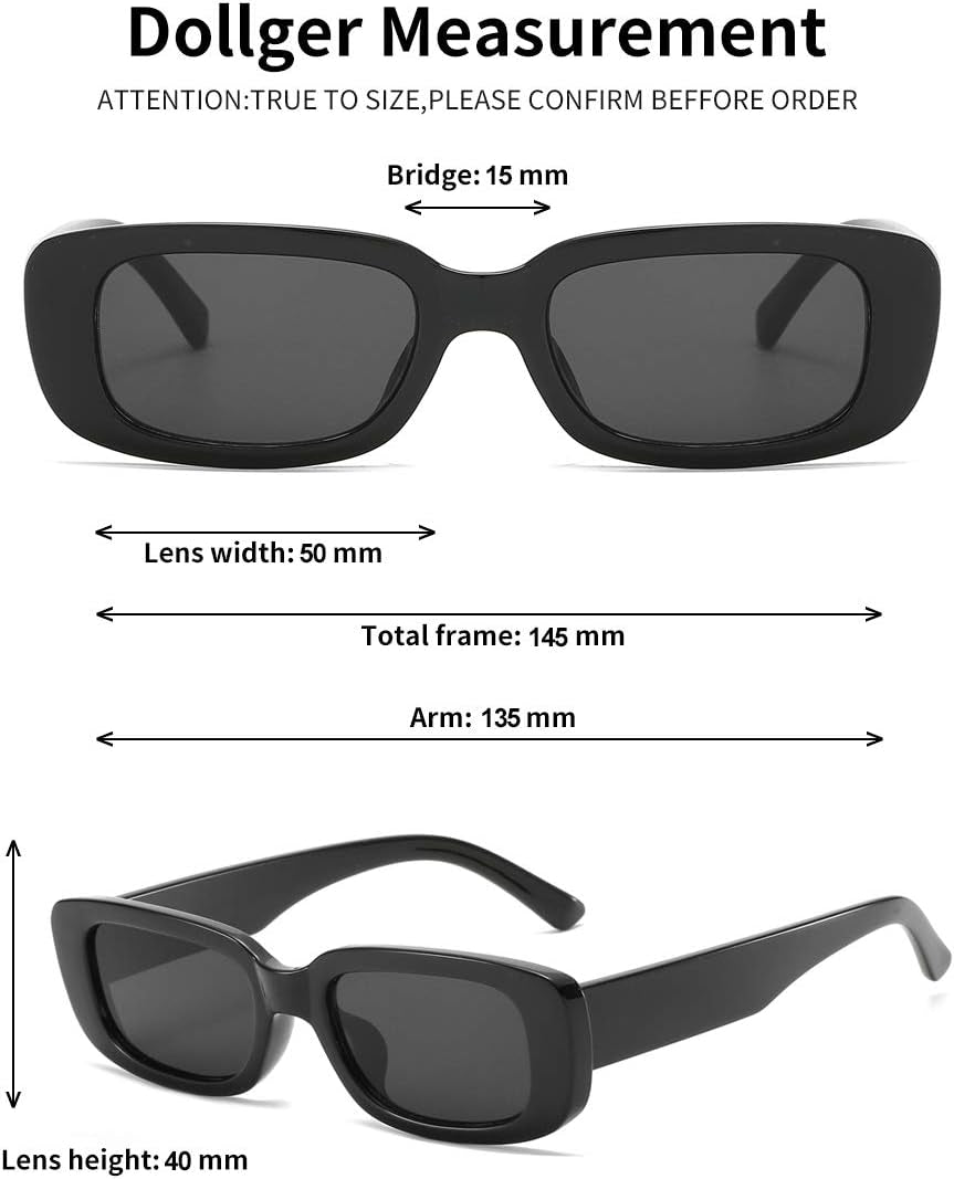 Rectangle Sunglasses for Women Men Trendy Retro Fashion Sunglasses