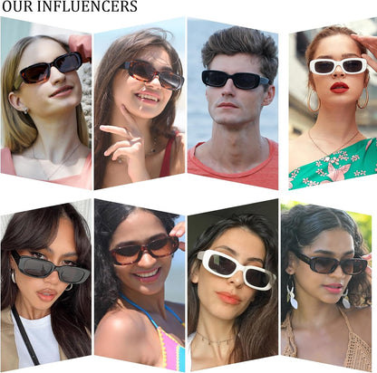 Rectangle Sunglasses for Women Men Trendy Retro Fashion Sunglasses